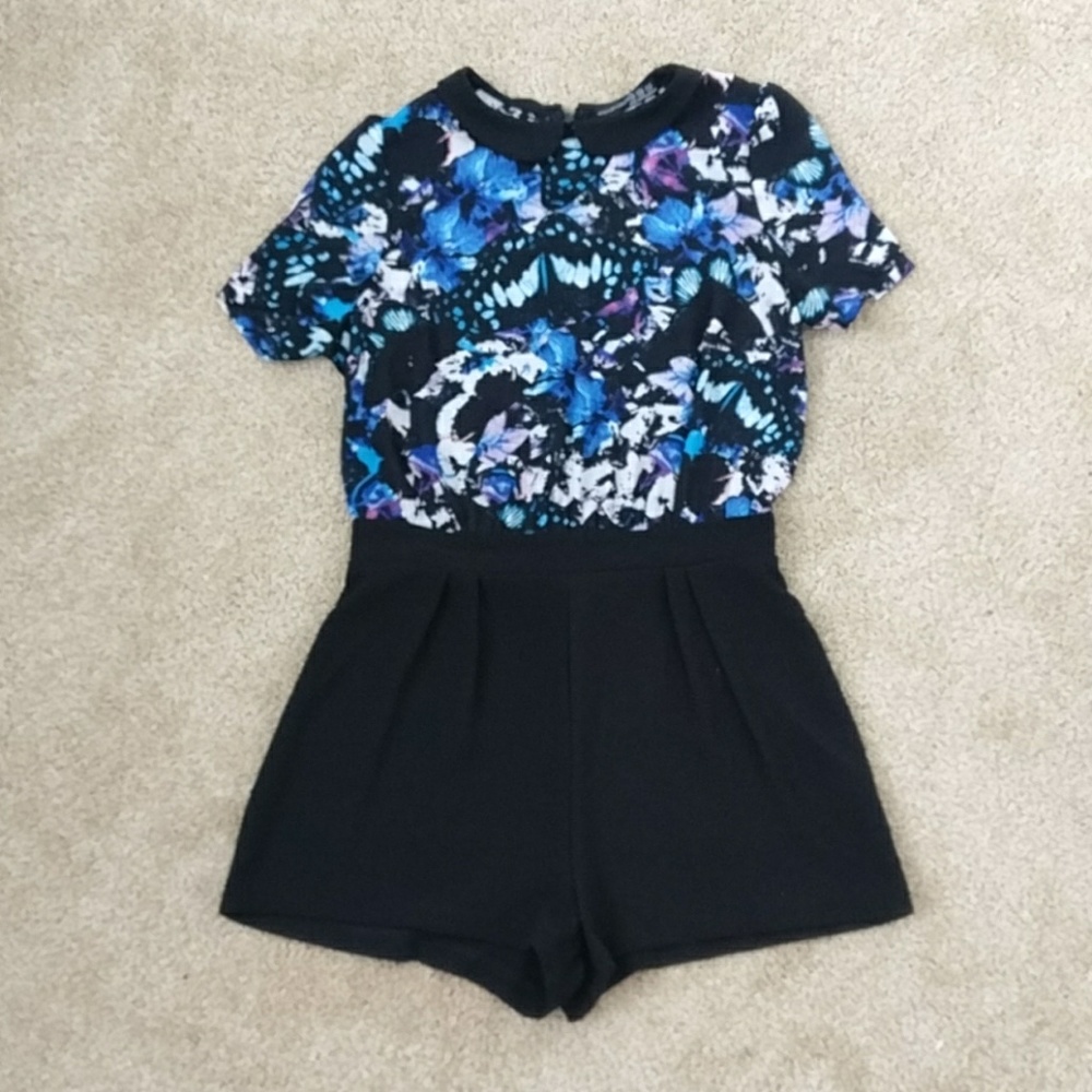 Playful Butterfly Print Romper